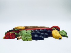 VTG 1975 Homco/Syroco #7350 #73510 USA 2pc Fruit Wall Hanging Plaques Farmhouse