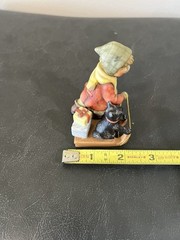 Vtg 2000 Hummel Goebel Sleigh Ride For Pup Christmas Ornament Figurine EXCELLENT