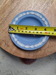 VTG Wedgwood Blue Jasperware Bermuda Longtail Bird Trinket Dish