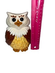 Adorable Ceramic Owl Piggy Bank ￼/ Figurine made By Insights 6”