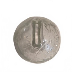 Vintage Clear Glass Globe Coin Bank Embossed World Map Still Bank 4”