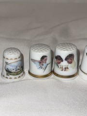 Vintage 5 Ceramic Symbols Butterfly Norman Rockwell Plus ￼