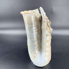 Hand Made Studio Art Pottery Vase Flower Shape Made In Greece Vintage Pottery