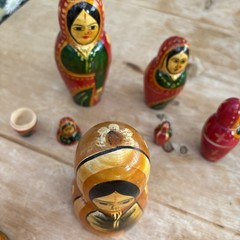 Matryoshka Nesting Doll Women in traditional costumes Set of 6 Made in India