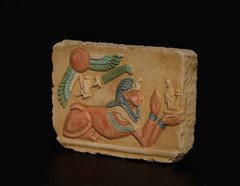 Ancient Egyptian Sphinx Relief Rare Pharaoh Wall Plaque Dynasty Masterpiece BC