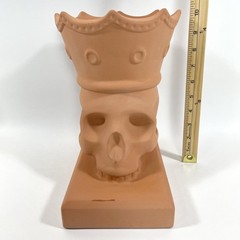 Ikea Foremal Earthware Skull Vase Planter Per B Sundberg Crown Goth 2018 Rare