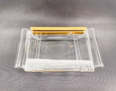 Vintage Art Deco Hinged Clear Glass Jewelry Casket / Trinket Box 1930s–40s READ