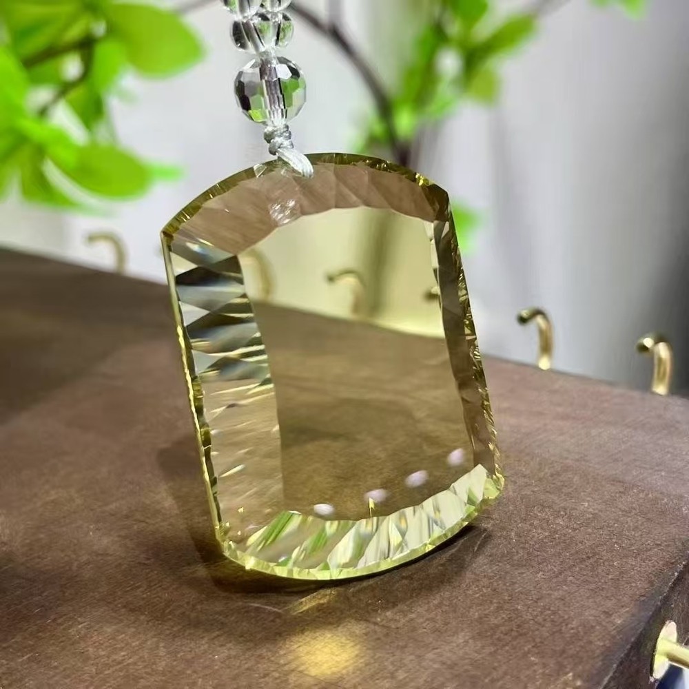 Natural yellow Citrine Quartz Crystal Pendant AAAAA