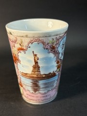 Antique 1900’s “Souvenir Of New York” Victoria Austria Porcelain Tumbler-Chip