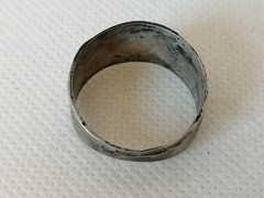 Rare Extremely Ancient Viking Ring Cross Silver Color Artifact Authentic Amazing