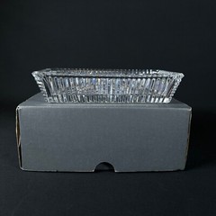 WATERFORD “LENNON” CRYSTAL glass LISMORE RECTANGULAR SANDWICH TRAY bowl NEW