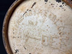 Vintage Erie Art Metal Co. Dan-Dee No. 1 Industrial Waste Basket Trash Can White