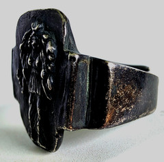 300 BC Ancient Greek Silver Ring Selene the goddess and personification of Moon