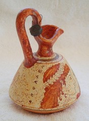 MK Aohnai Greek Pottery Museum Copy Small Ancient Greek Oinochoe Wine Pitcher