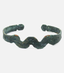 Ancient Celtic Bracelet Copper Open Cuff Torque Patina Circa 100-300 AD