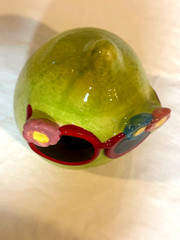 LIME CERAMIC SUNGLASSES FRUIT EVERYDAY LIVING 7″ SUMMER DECOR
