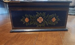 SCANDI BOX vtg swedish jewelry chest scandinavian denmark wood painting norway