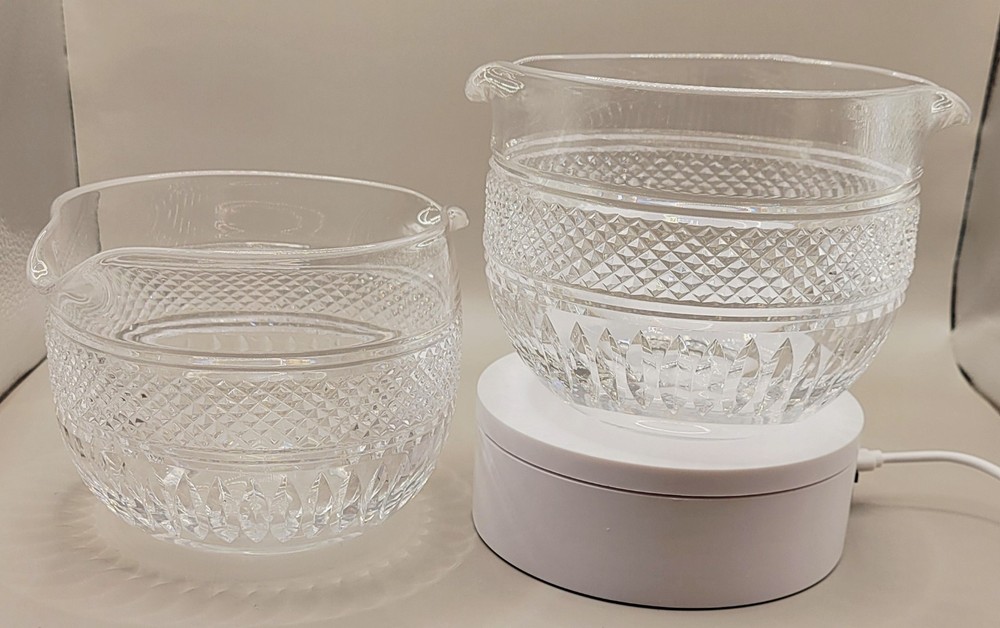 Edwardian Irish Hand Cut Crystal Wine Rinsers, Very Unique, Quality Pieces
