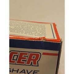 VTG Avon Stock Race Car Decanter 90% Collectible vanity Blue Glass Bottle w/ Box