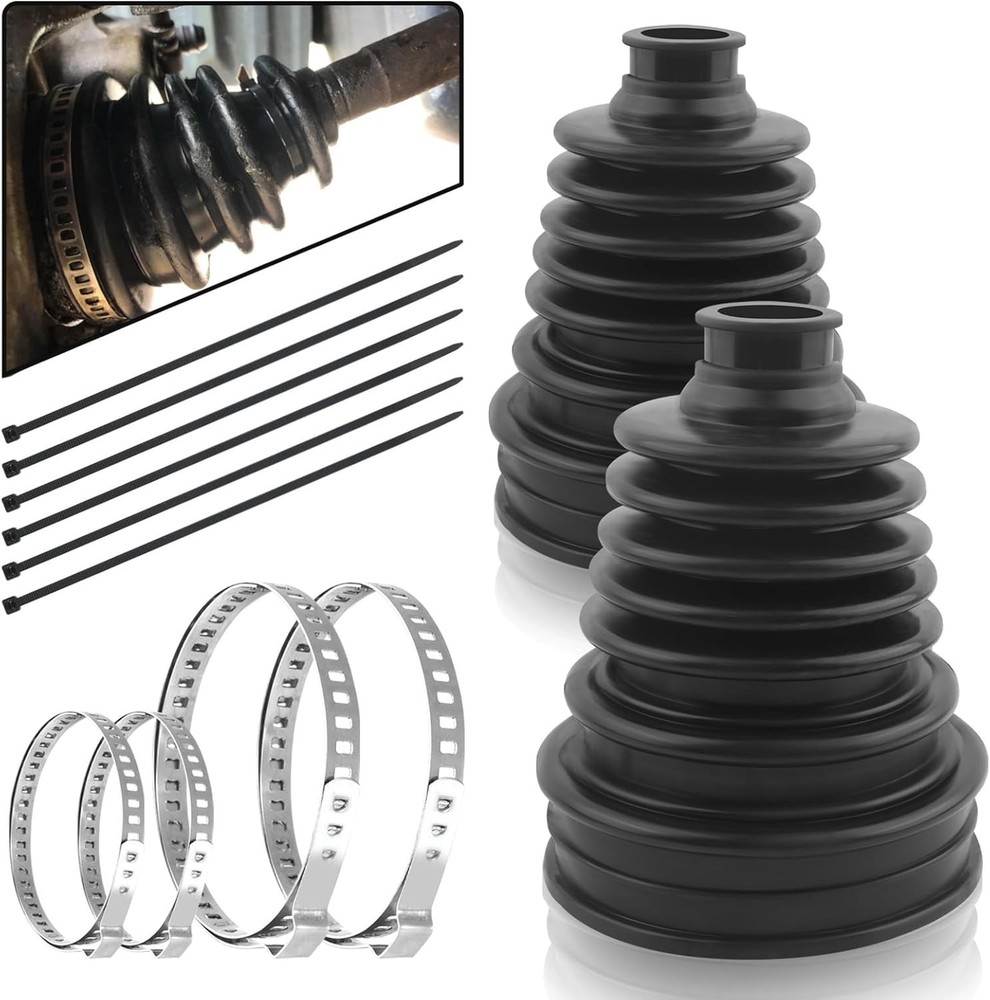 NEW 2PCS Universal CV Boot Kit Split Constant Velocity Joint Gaiter Stretchable
