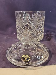 Bohemia 24% Lead Crystal Biscuit/Candy Jar W/Diamond & Fan Design
