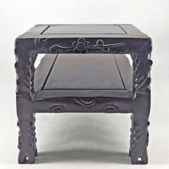 Vintage carved rosewood wood display stand base pedestal Chinese