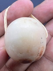 Rare Ancient Old Alabaster Stone Bactrian Bead From North Afghanistan