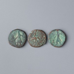 Ancient Kushan Bronze Coins [3pcs, 26gram]