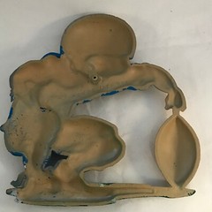 3 Vintage 1976 Homco Cast Aluminum Football Players Wall Decor Hangers On Back