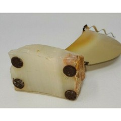 VTG John Demott Signed Mid Century Brass Sailboat Sculpture Onyx Quartz Base 8″