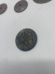 Metal Detector Finds Lot Brass? Copper? Eagle? Military Button? Clamp MK