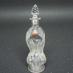 Magnor Glassverk Norway Clear Glass Decanter Vintage Container Bottle W Stopper