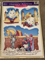 3 1998 Nursery Rhymes Classic Clings Window Decorations 12×17” Sheets