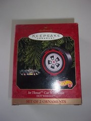 Hallmark Jet Threat Car with Case Hot Wheels Set of 2 Ornaments
