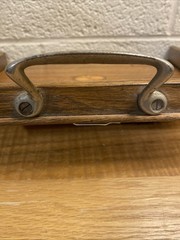 Vintage antique Edwardian inlaid wood crumb butler’s tray & brush Georgian style