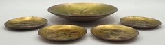 Vintage California Cloisonne by Landau & Associates Plates Enamel on Copper