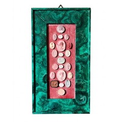 19th Century Italian Grand Tour Intaglio Collection With Painted Faux Malachite