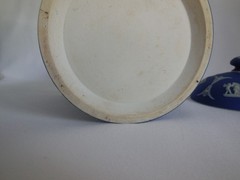 Antique Wedgwood (only) Blue Dip Jasperware & Silver Plate 6″ Tall Tobacco Jar