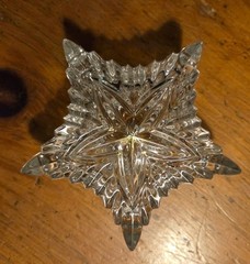 Vintage Zajecar 24% Lead Crystal Star-shaped Trinket Or Jewelry Box. Yugoslavia