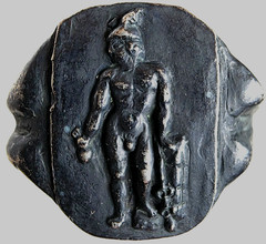 300 BC Ancient Roman Silver Ring Mercury god commerce communication luck travel