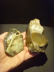 Lower Paleolithic – Two very Fine Acheulean scrapers. c.450,000 BP.