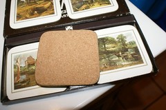 Clover Leaf Table 6 Coasters Made in United Kingdom ORIGINAL BOX SCENES IN PICT