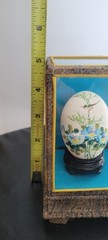 Collectible 1991 Bernina Hand Painted Egg w Menu Rare Sewing Memorabilia