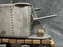 Vintage c1950 Electric Steel Military Tank Homemade Craftsman Little Willie READ
