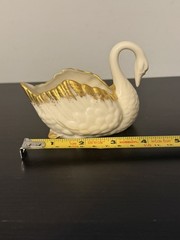 Vintage Lenox Swan Blue Logo 24K Gold Wings Paddle Foot Made In USA