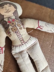 VTG HALLMARK Famous Americans ANNIE OAKLEY Cloth Doll Americana MISSING SKIRT