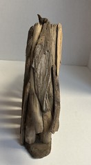 Vtg Driftwood Nativity Creche Hand Crafted Wood Sticks Folkart Rustic Display