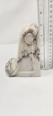 Stunning Vintage Restoration Hardware Solid Marble Scrolled Bookends Pair- Heavy