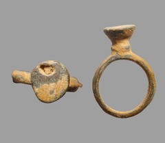 Ancient Near Eastern Magical Ring Bronze Ritual Signet 2.5 Size Authentic COA