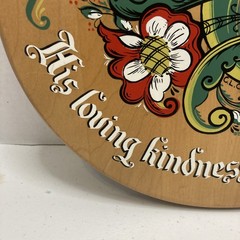 Vtg 1962 Berggren Handpainted Norway Swedish Rosemaling Wall Hanging 12″ Signed